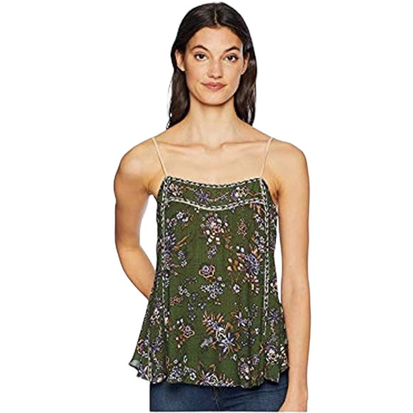 Free People Size X-Small Sweet Talk Rayon Cami Tank Top, Green - NWT - Picture 6 of 11